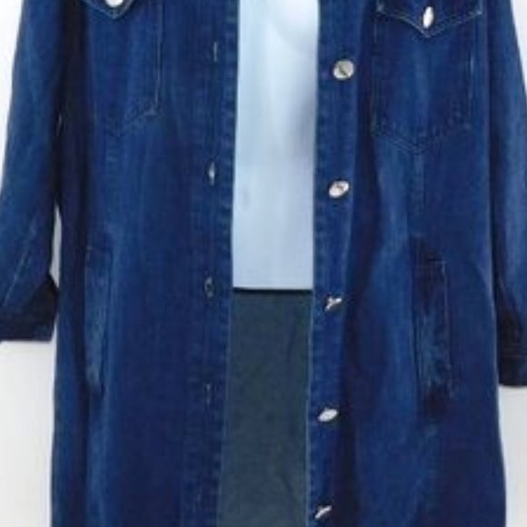 ASOS "The WhitePepper" Long Denim Jacket/Dress - Picture 5 of 9
